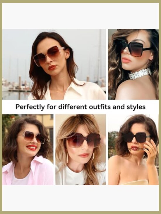 Oversized Square Sunglasses with UV Protection, Unisex Fashion Shades main image 7